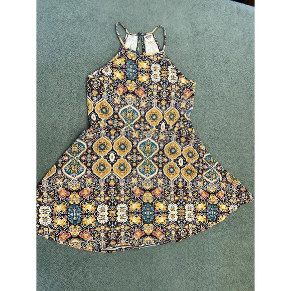 Mossimo Supply Co. Dresses & Skirts - Mossimo Supply Co. Blue Brown Halter Sundress